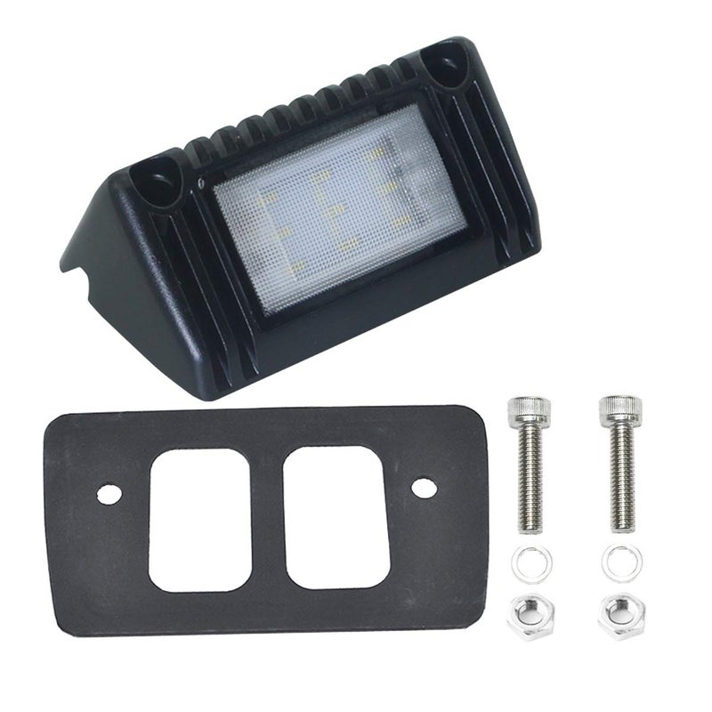 Raycharm 5" RV Exterior LED Work Lighting Fixture, 40Â° Down Angle Flood Beam, 6000K Cool-White, 12V/24V DC, High Lumen Output Low Current Draw, Aluminum Housing Black Finish, 1-Pack - Image 3